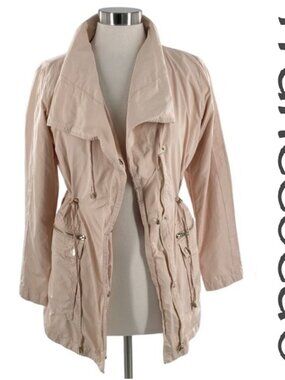 Francesca's "Miami" | Blush Utility Trench Coat | Size Large
